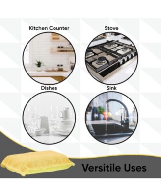 Microfiber Kitchen Dishwashing Scrubbing Sponges
