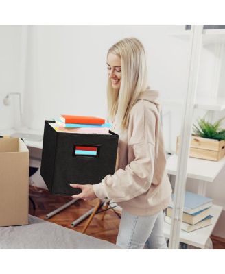 Fabric Organizing Bin, 10.75 Fabric Cube with Handles