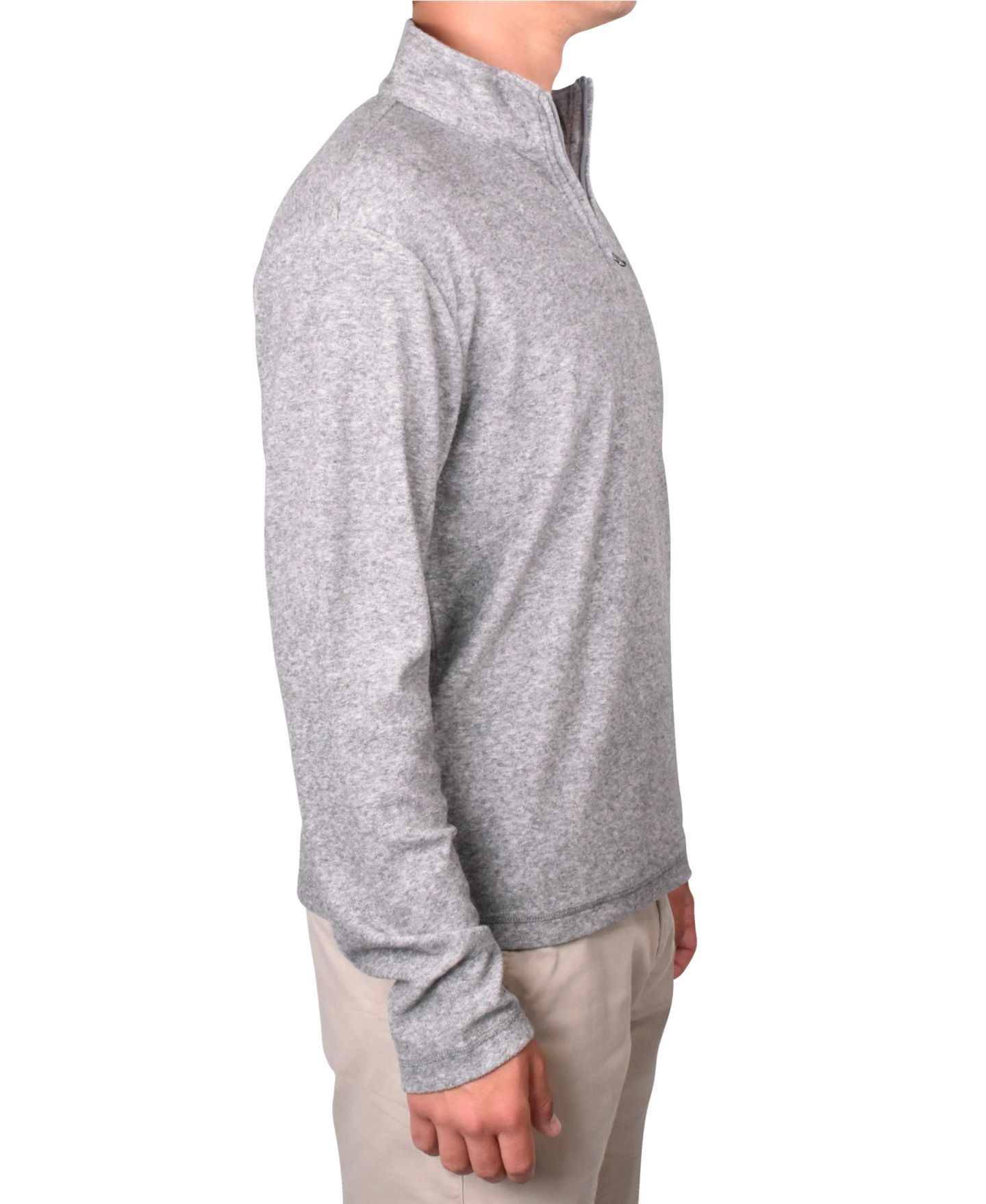 Мужской свитер Vintage 1946 Soft-Brushed Knit Quarter-Zip, цвет: Облачный серый — фото 3