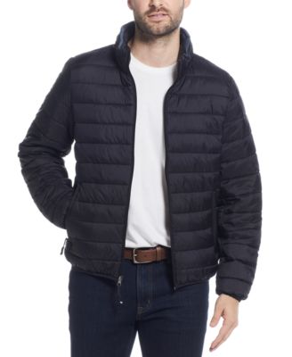 Weatherproof - Men's Packable Neck Pillow Zip-Front Quilted Jacket