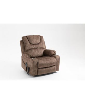 Single Piece Velvet Electric Recliner Lift Chair for Seniors