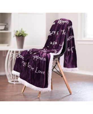 Premium Sherpa Faux Fur Cozy Warm Fluffy Throw Blanket, 65x50 Inches