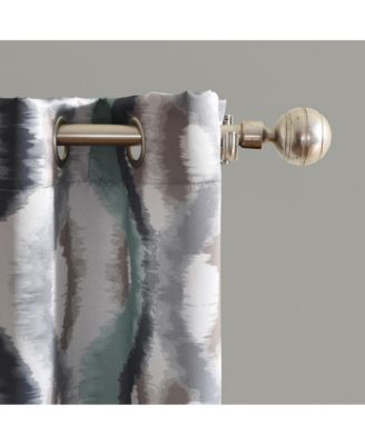 Corbin Watercolor Ogee Room Darkening Grommet Curtain Panel