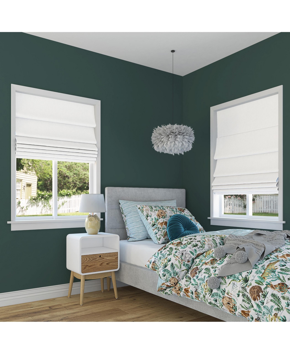 Pryer Textured 100% Blackout Cordless Roman Shade