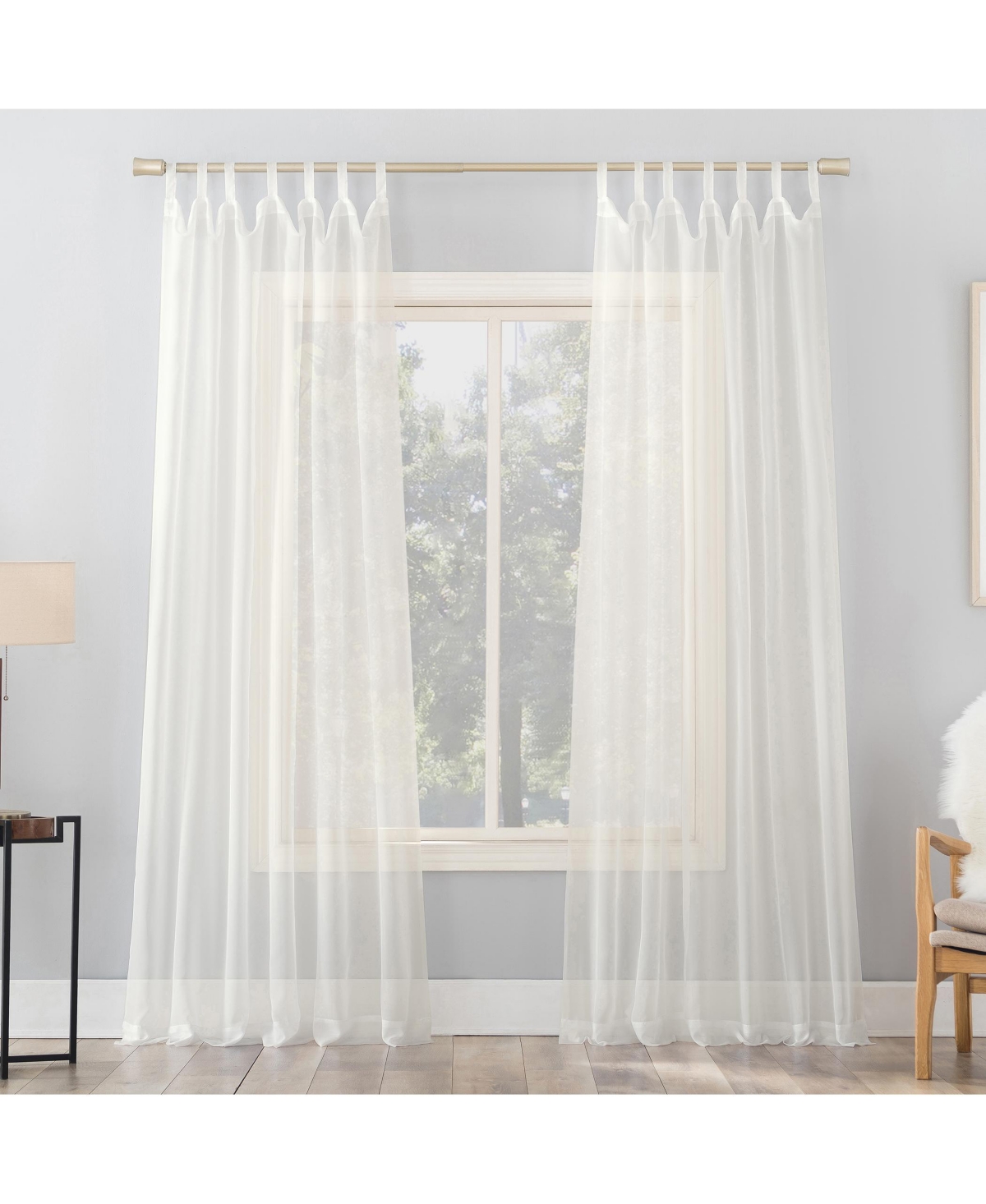 No. 918 Sheer Voile Tab Top Curtain Panel