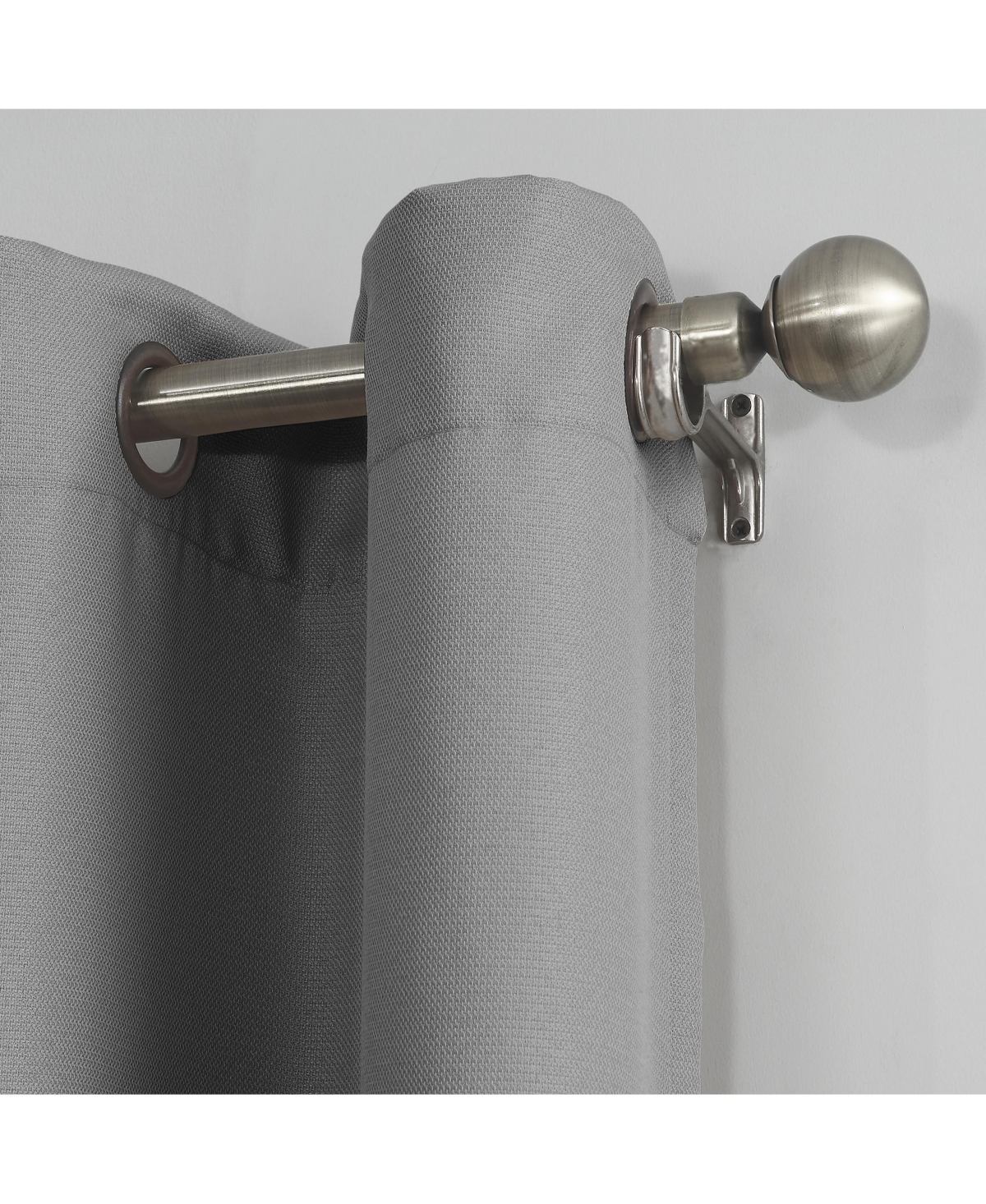 Valerie Heathered Texture Semi-Sheer Grommet Curtain Panel