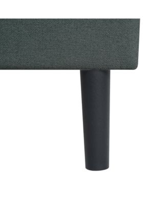 Twin Platform Bed with Button Tufted Headboard and Wood Slats