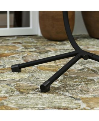 Inger Heavy Duty All-Weather Hanging Hammock Chair C-Stand With Steel Offset Base And Hardware, 360 Degree Rotation