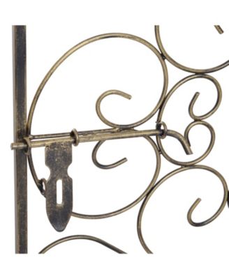 45 Bottle Wrought Iron Wine Rack Jail with Lock - Antique Bronze