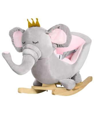 Infant Elephant Rocking Chair with Sound and Safety Belt
