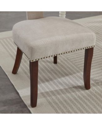 Mid Century Modern Upholstered Dining Chairs, Set of 2