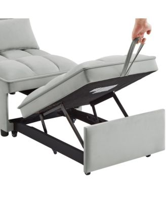 Multi-Function Sofa Bed with Adjustable Backrest & Storage