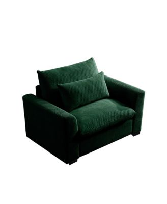 Deep Seat Corduroy Accent Sofa