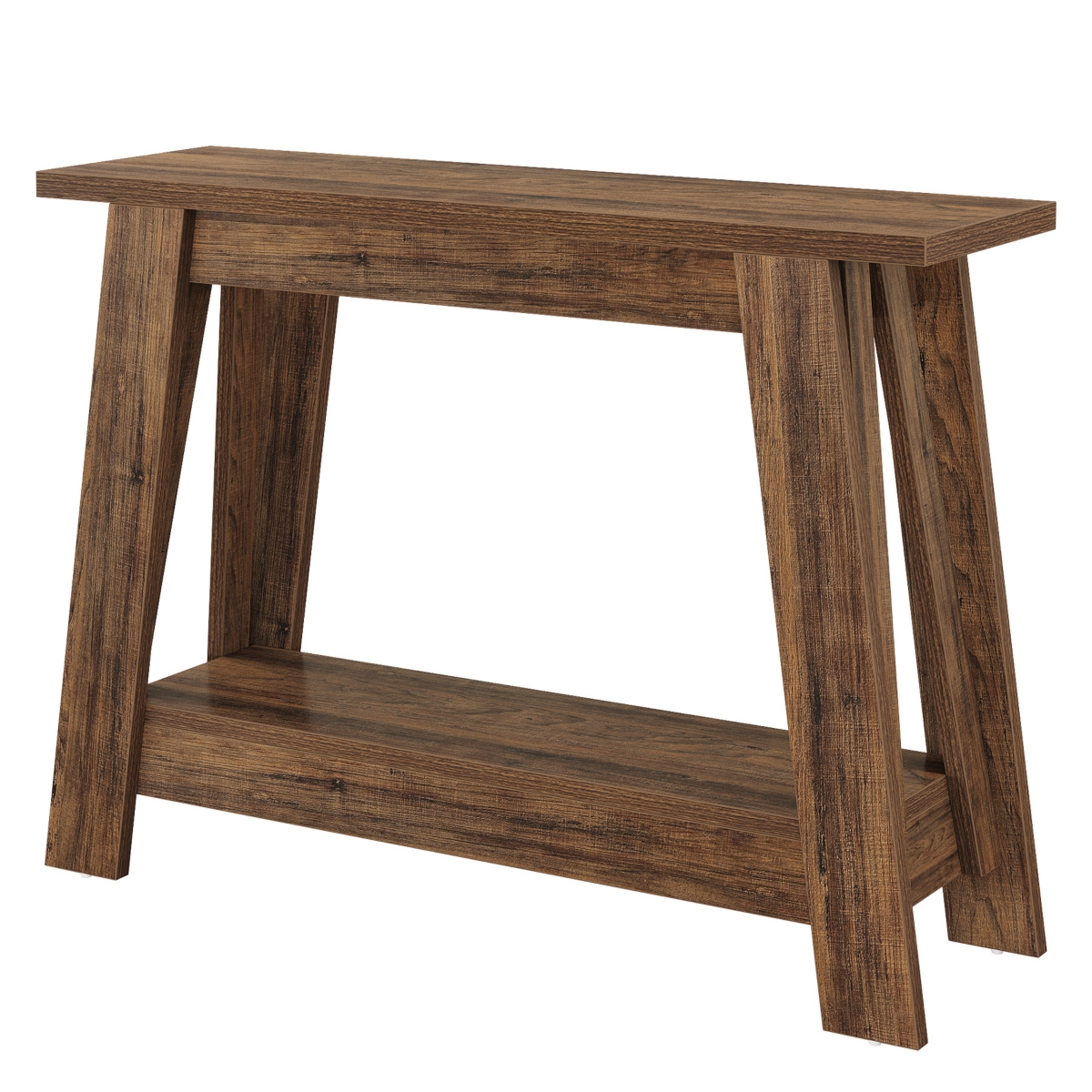 Tribesigns Farmhouse Console Table, Wood Entry Table with Sturdy Geometric Base, Narrow Long Sofa Table Behind Couch Accent Foyer Table for Ent