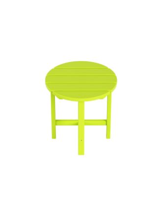 All-Weather Outdoor Patio Round Poly Adirondack Side Table
