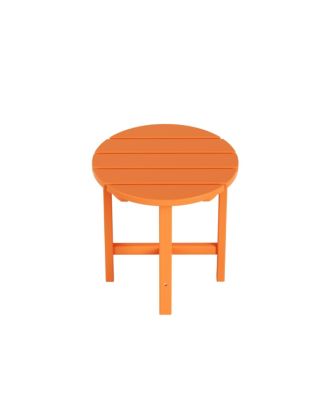 All-Weather Outdoor Patio Round Poly Adirondack Side Table