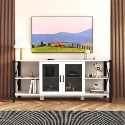 Industrial Farmhouse TV Stand for Living Room & Bedroom