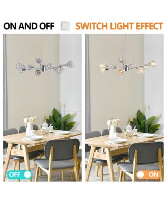 Modern Chrome Chandelier 9-Light Fixtures for Multiple Rooms