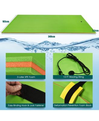 12  x 6  3 Layer Floating Water Pad-Green