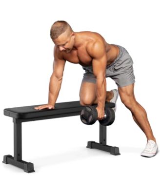 Flat Weight Bench 660 LBS Heavy Duty Strength Training Bench-Black
