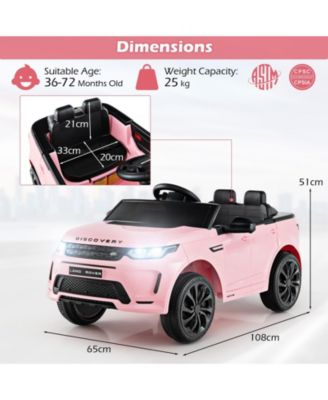 12V Kids Ride On Car with Remote Control Lockable Doors Slow Start System and LED Lights-White