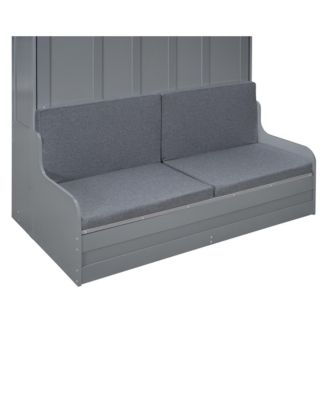 Streamdale Queen Size Murphy Bed Wall Bed with Cushion,Gray