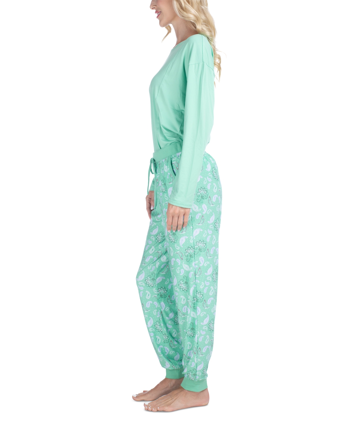 Muk Luks Women's 2-Pc. Lounge Loyalist Sweatshirt & Jogger Pants Pajamas Set