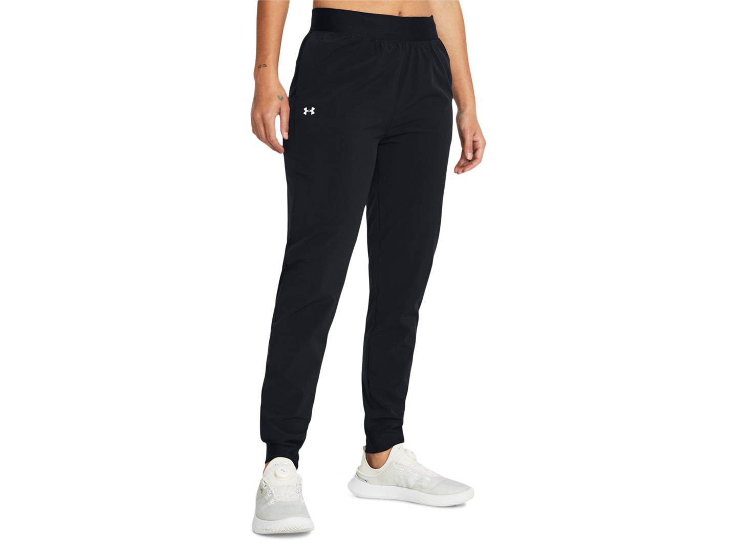 Женские брюки Under Armour Armour Sport High-Rise, цвет: Чёрный / Белый — фото 10