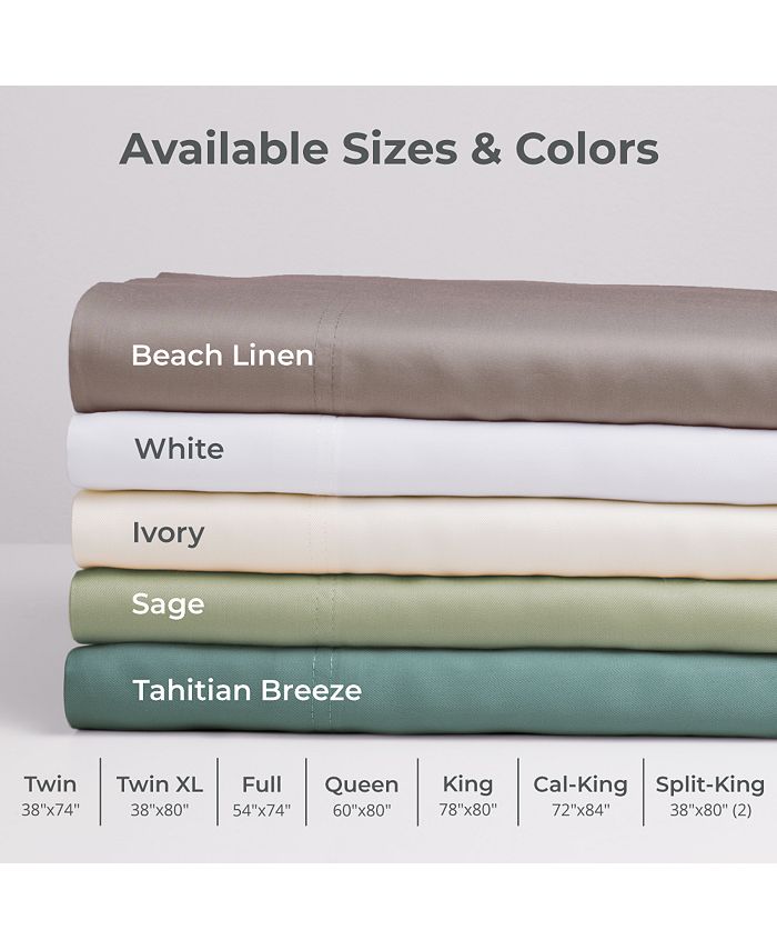 Cariloha Comfy Twill Classic Sheet Viscose from Bamboo Twin Extra Long