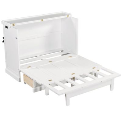 Solid Pine Murphy Chest Bed with Charger & Storage, Full