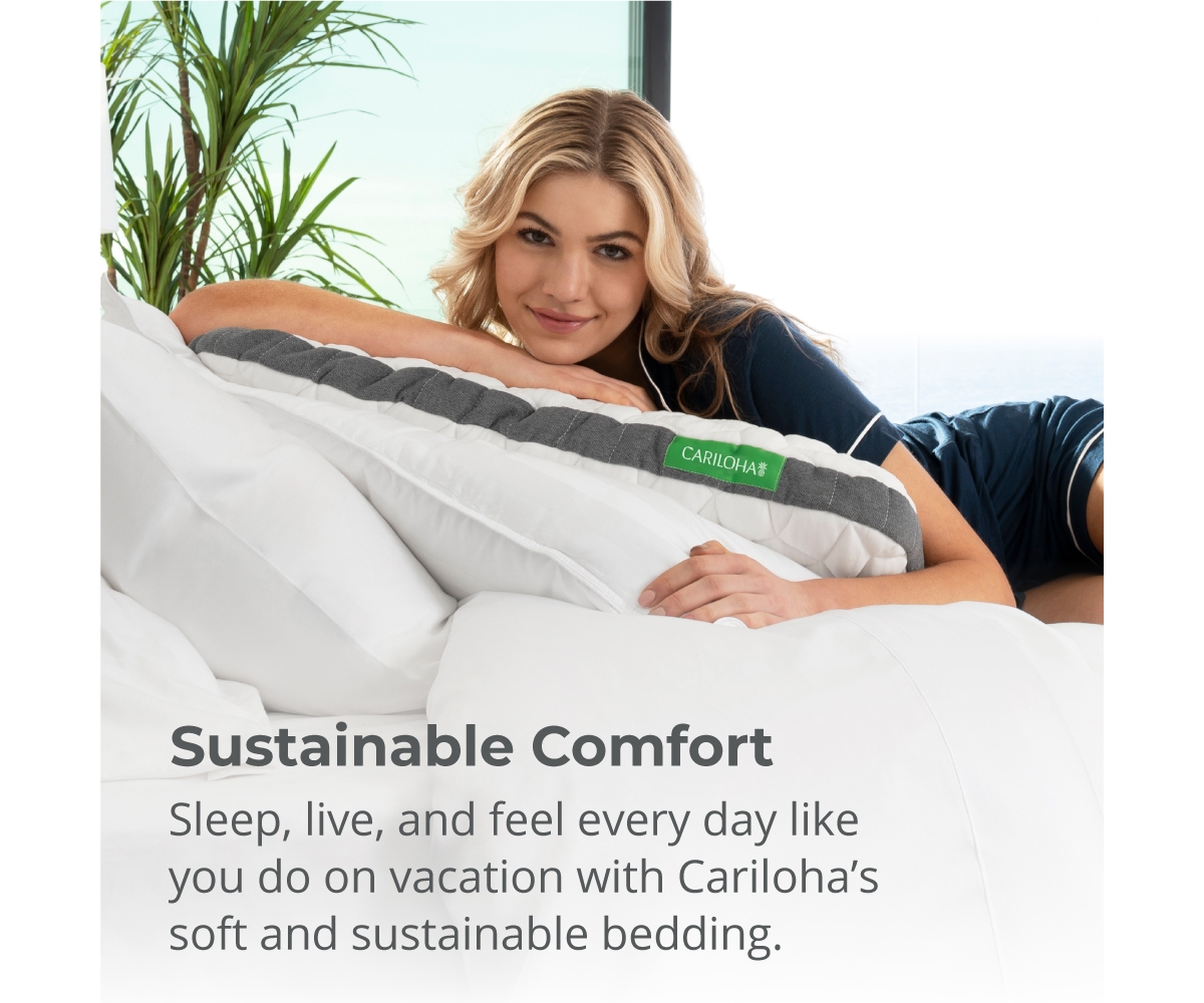 Cariloha Luxurious Cooling Geltop Pillow | King |White | 38"x20" | Viscose Material | Naturally breathable, Hypoallergenic, and Moisture wicking