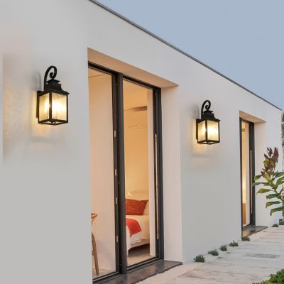 2pack Large Outdoor Wall Lamps With Glass