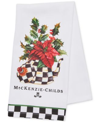 MacKenzie-Childs - Poinsettia Tea Kettle Dish Towel