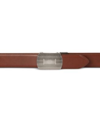 Men's Plaque Buckle Belt, Created for Macy's