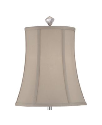 Belardo Traditional Buffet Table Lamp 32" Tall Clear Crystal Taupe Bell Shade for Bedroom Living Room Bedside Nightstand Office