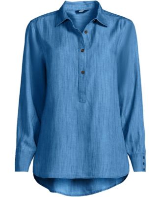 Women's Twill TENCEL Fiber Popover Shirt