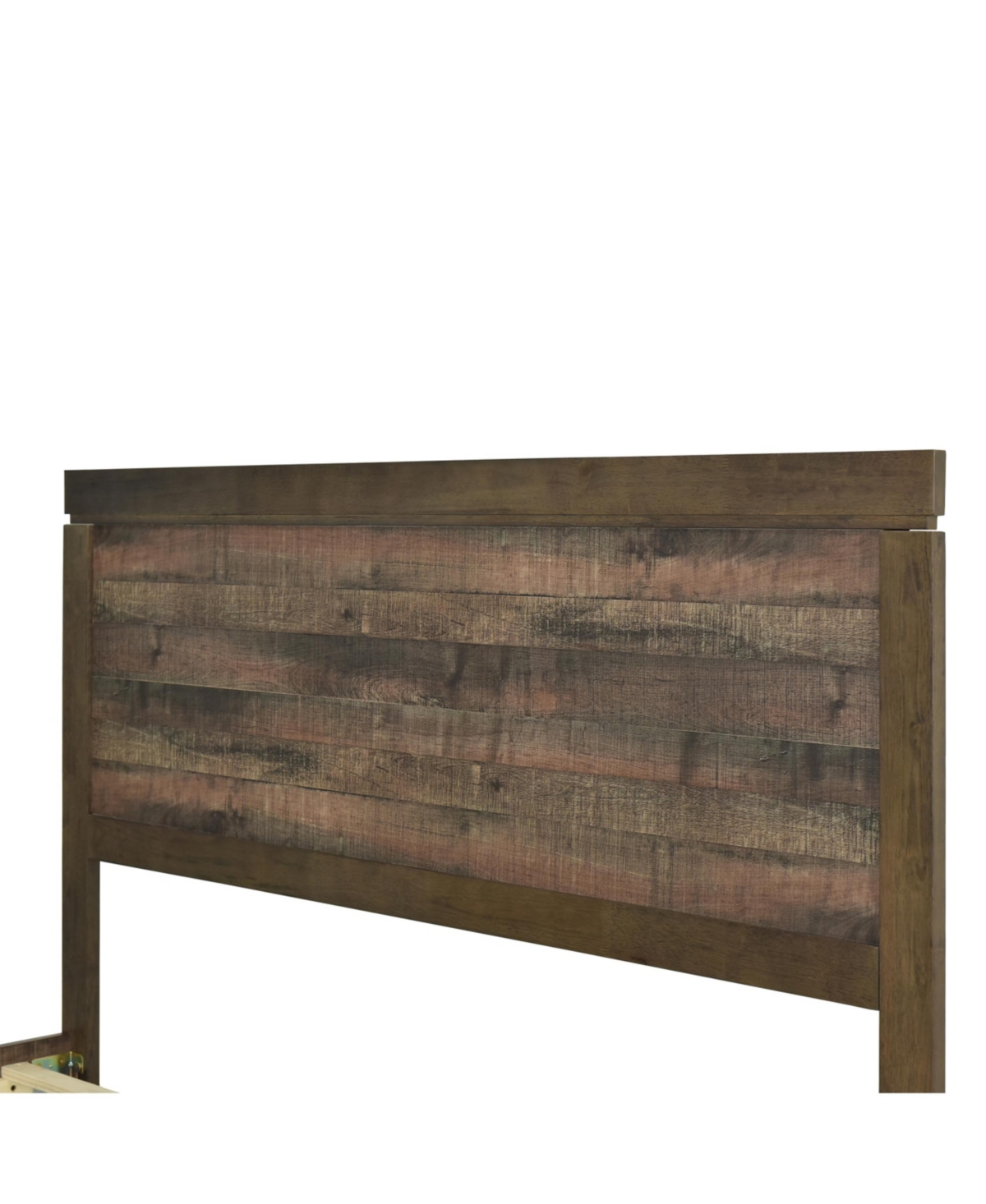 Streamdale Furniture Vintage Farmhouse Queen Platform Bed with Wooden Slats, No Box Spring