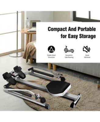 Exercise Adjustable Double Hydraulic Resistance Rowing Machine