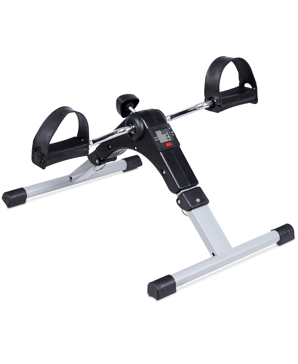 Folding Under Desk Indoor Pedal Exercise Bike for Arms Legs - Black