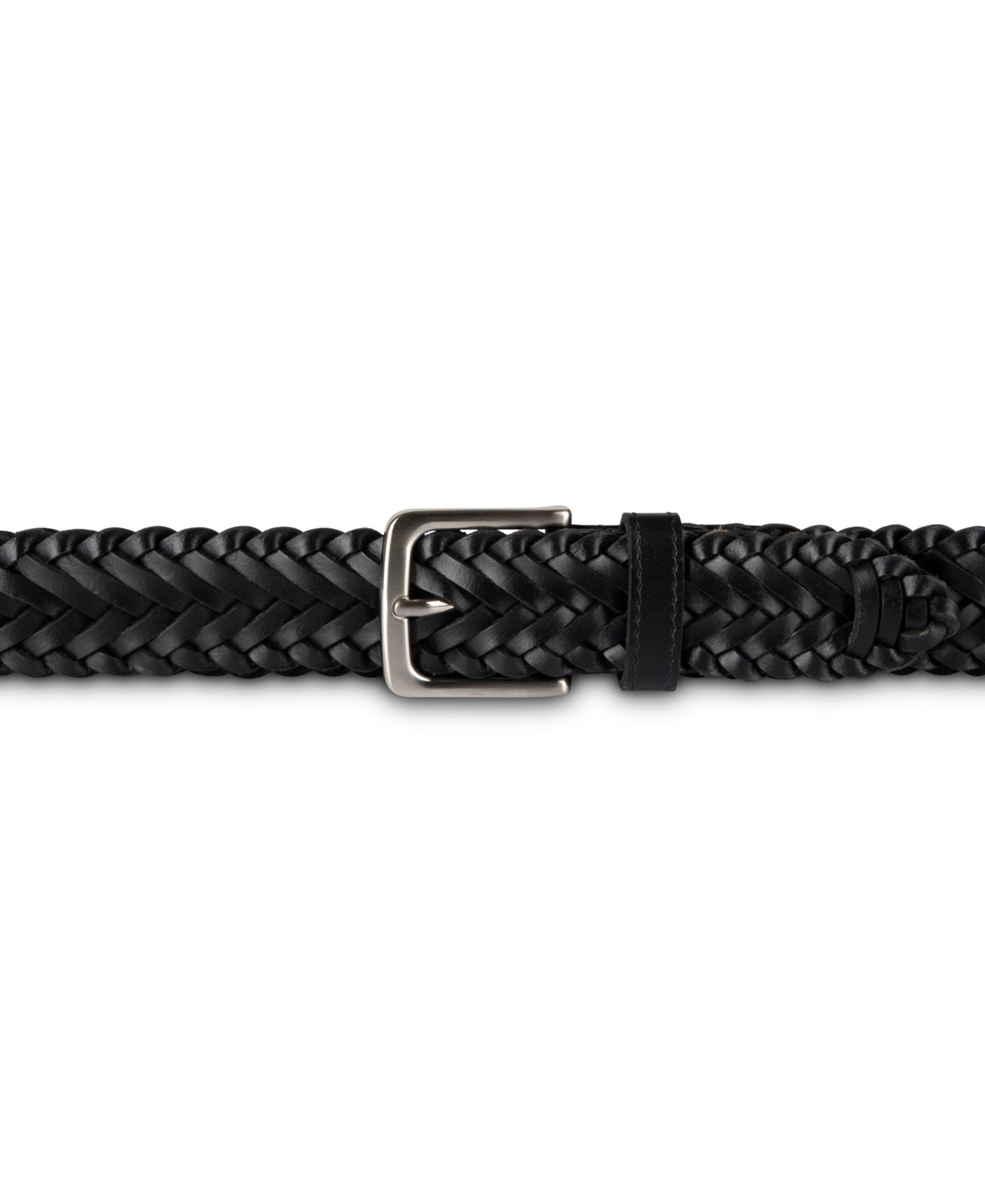 Мужской ремень Club Room Luxury Braided Belt, цвет: Чёрный — фото 3
