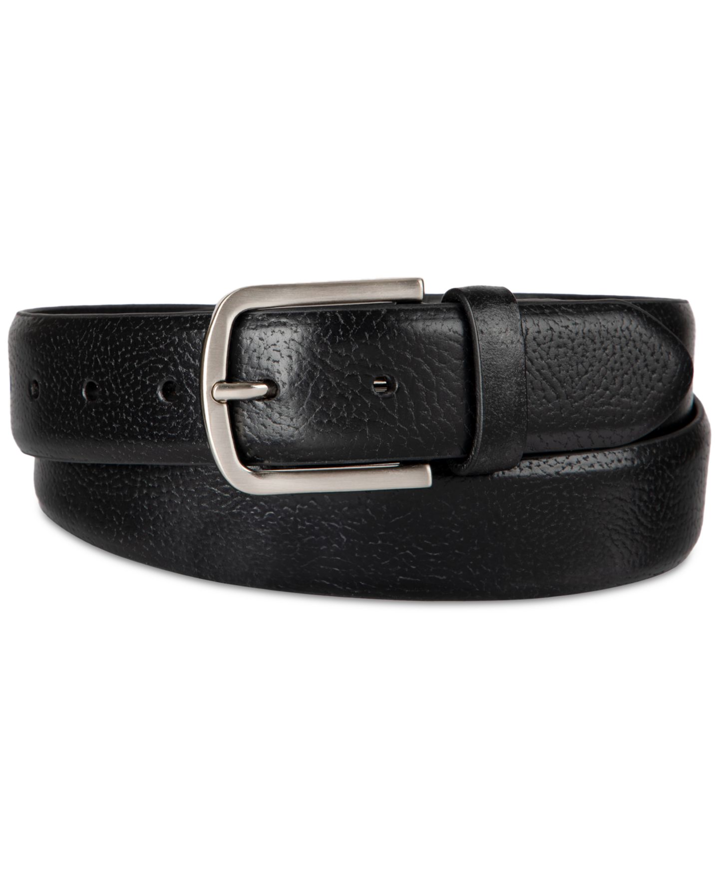 Мужской ремень Club Room Luxury Dress Belt, цвет: Чёрный — фото 1