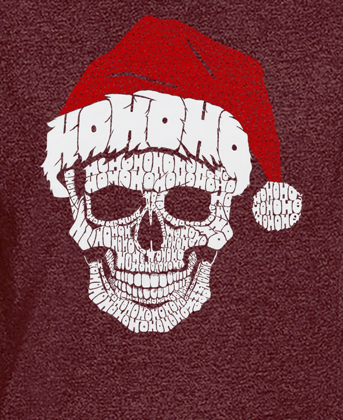 La Pop Art Men's Santa Skull Premium Blend Word Art T-Shirt