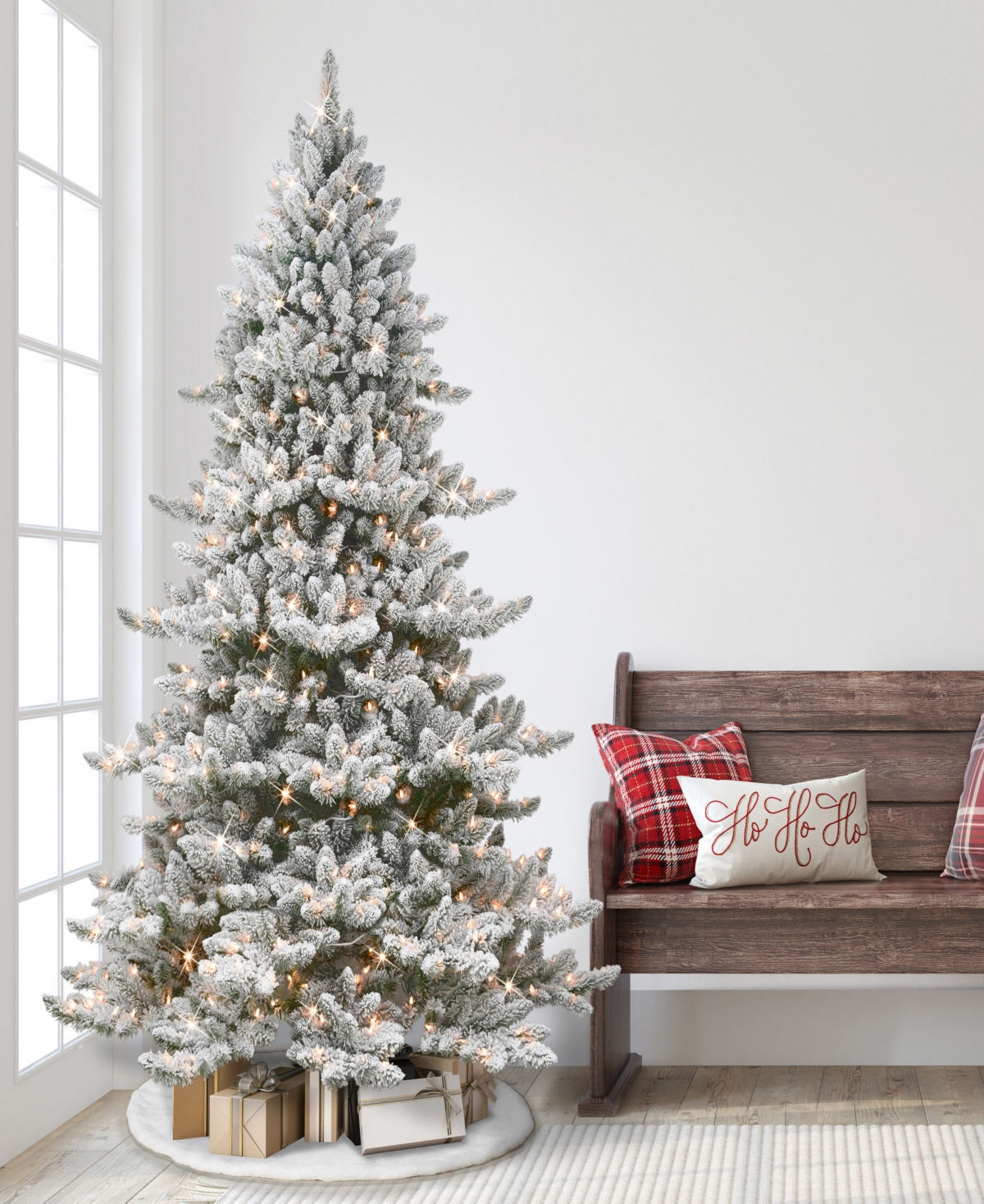 Puleo Pre-lit Artificial Fir Tree 9 Ft In Green