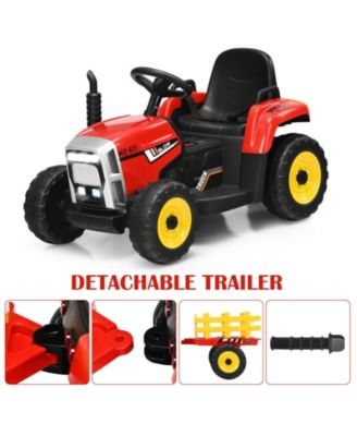 12V Ride on Tractor with 3-Gear-Shift Ground Loader for Kids 3+ Years Old