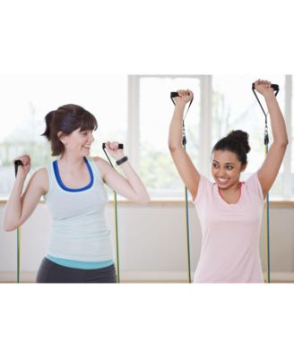 5 Tubes Resistance Bands Set Exercise Workout Stackable 100Lbs Ankle Strap Home