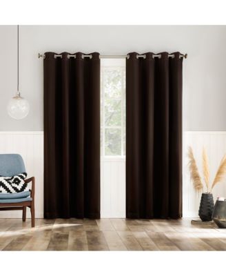 Brandon Magnetic Closure Room Darkening Grommet Curtain Panel Pair