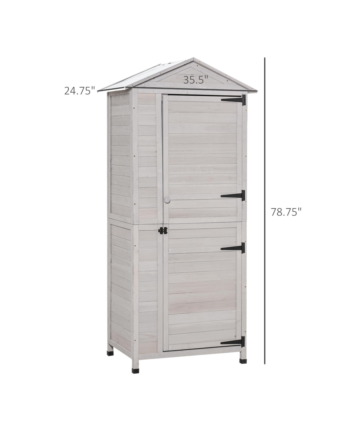 Streamdale Furniture 4-Tier Wooden Storage Shed (36