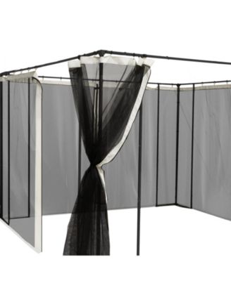 10' x 13' Gazebo/Tent Sidewall Netting with Zippers (Cream)