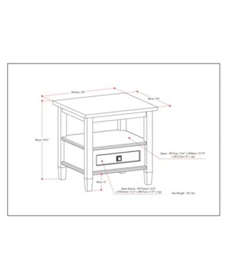 Warm Shaker End Table