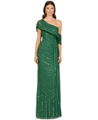 Women's Off Shoulder Sheath Beaded Gown